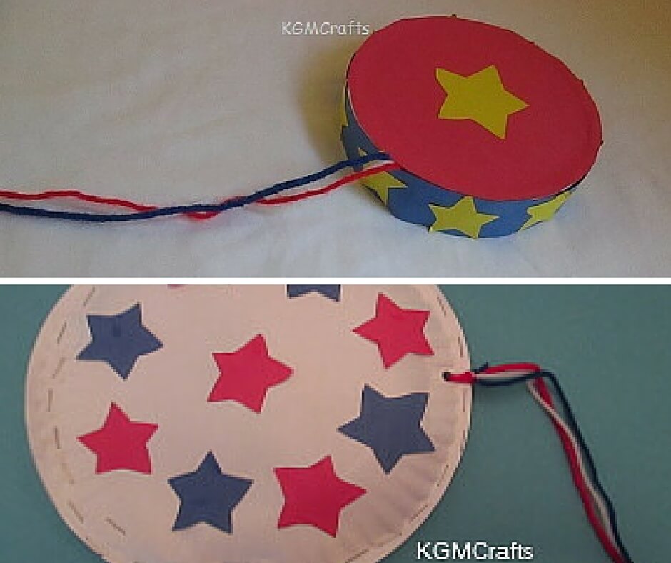 tambourine kids craft to celebrate independence day