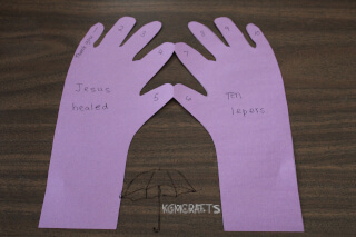 handprint for the 10 lepers