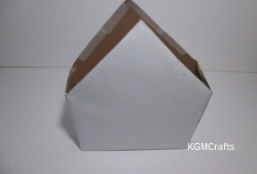 cover with paper and cut triangle