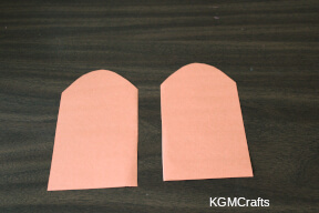 round the tops and cut on the fold