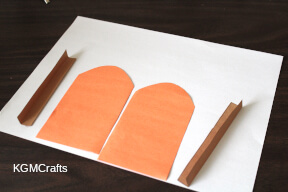 cut two rectangles for the gate posts