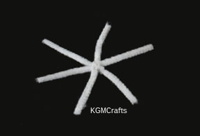 step 1 place the pipe cleaners in a snowflake shape