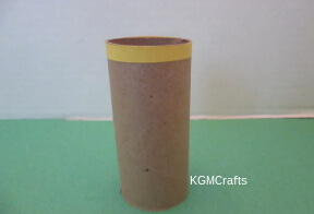 attach yellow paper to the toilet roll
