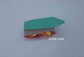 glue smaller piece to back