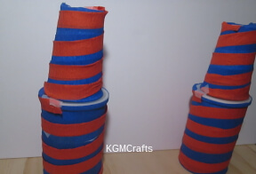 place cups on oatmeal containers