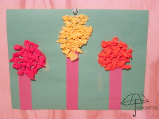 tissue paper fall trees