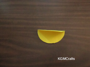 fold the circle in half