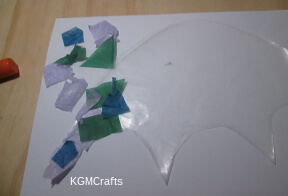 add tissue to wax paper