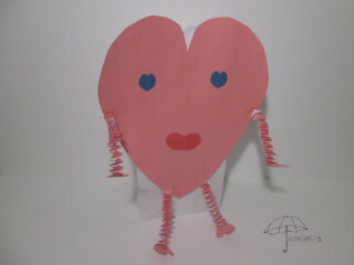 heart on a bag to put Valentines in Valentine card bag