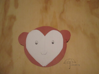 heart shaped monkey monkey card