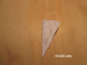 Valentine suncatcher step 1 cut a circle and fold into a cone shape