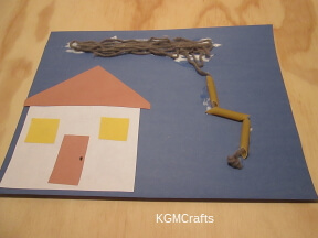 make a cloud with the yarn