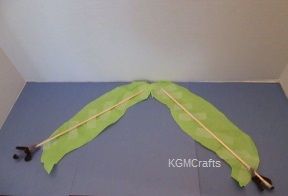 tape wings to dowels finished wing