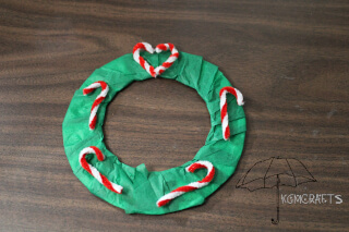 decorate with candy cane shaped pipe cleaners candy cane wreath