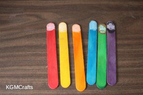 using colored craft sticks