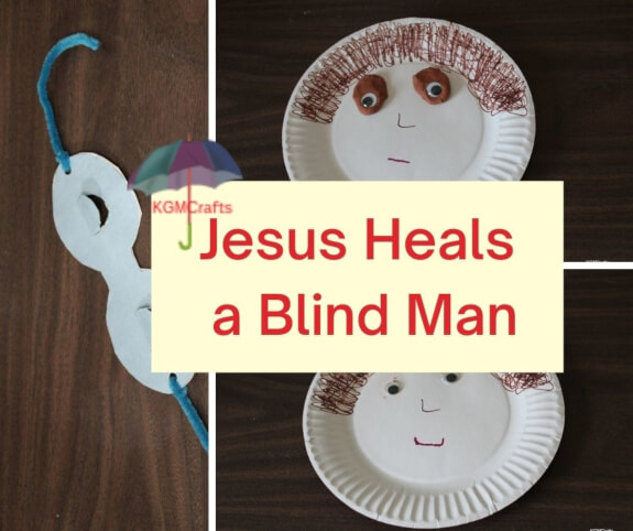Jesus heals a blind man crafts