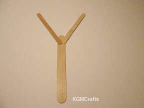 glue the craft sticks together