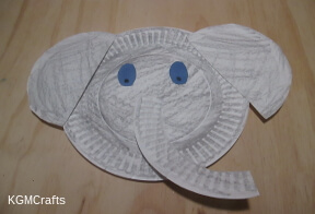 paper plate elephant craft