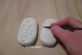 carve numbers on soap