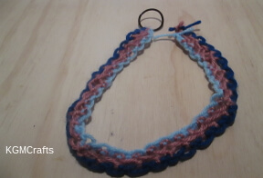 step 6 continue knotting until it is the right length