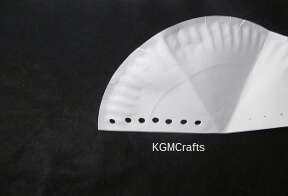 step 4 punch holes along the fold