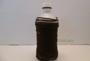 wrap the bottle with yarn
